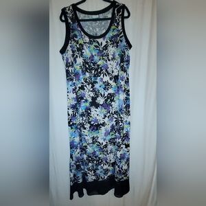 Kim Rogers Floral Sleeveless Maxi Dress 2X